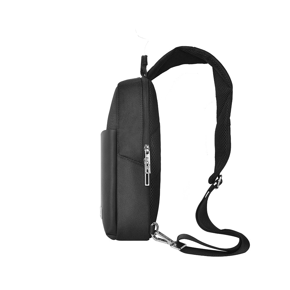 Wiwu Hali Serisi Crossbody 1680D Su Geçirmez Naylon Kumaş Omuz Askılı Çapraz Vücut Çantası Siyah