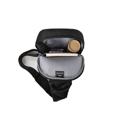 Wiwu Hali Serisi Crossbody 1680D Su Geçirmez Naylon Kumaş Omuz Askılı Çapraz Vücut Çantası Siyah