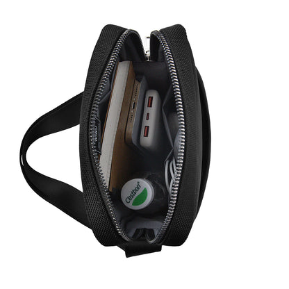 Wiwu Hali Serisi Sling 1680D Su Geçirmez Polyester Kumaş Çapraz Askılı Vücut Çantası Siyah