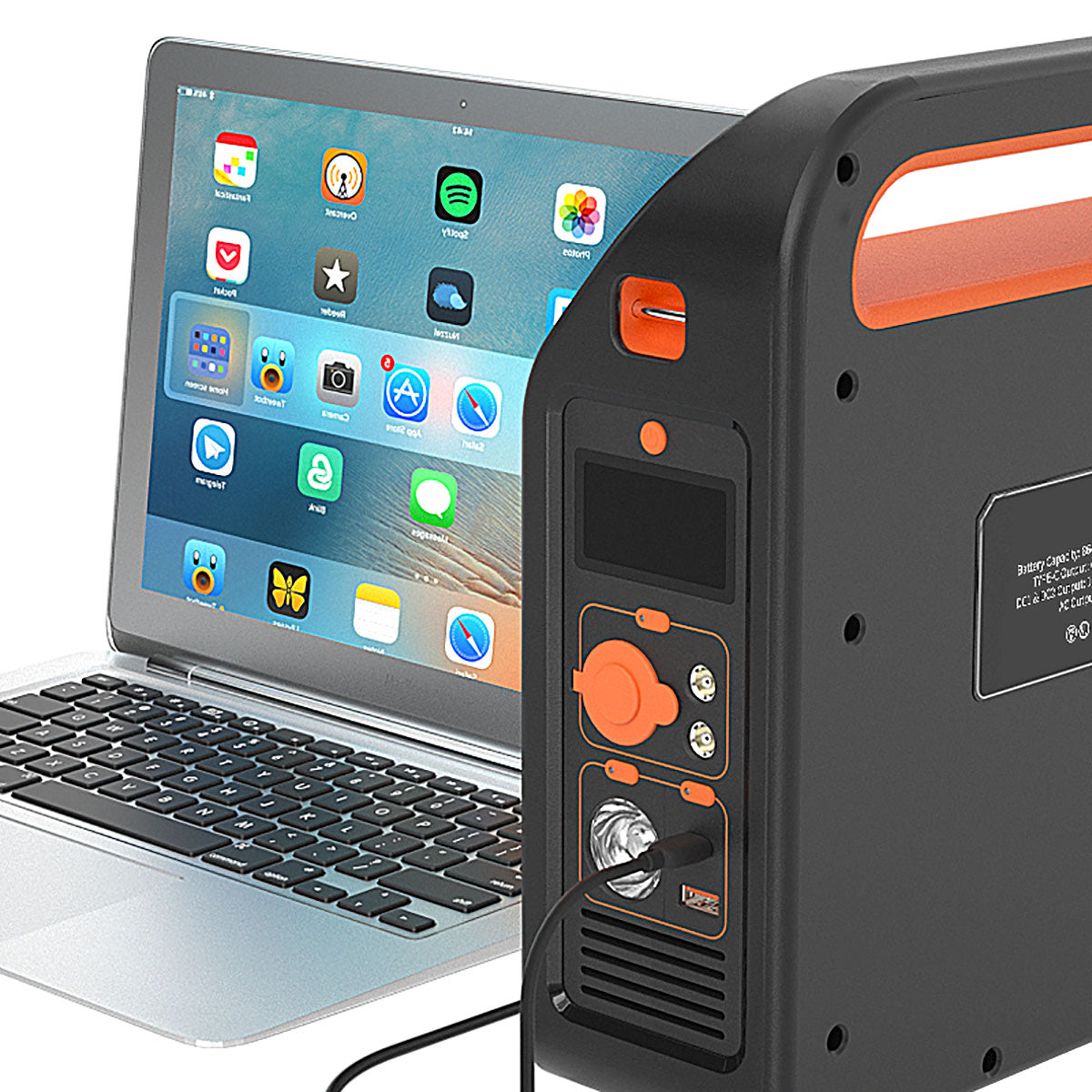 Wiwu JC-12 Dijital Ekran Lambalı Çoklu Priz ve Araç Şarj Portlu Taşınabilir Powerbank 300W 86400mAh Siyah