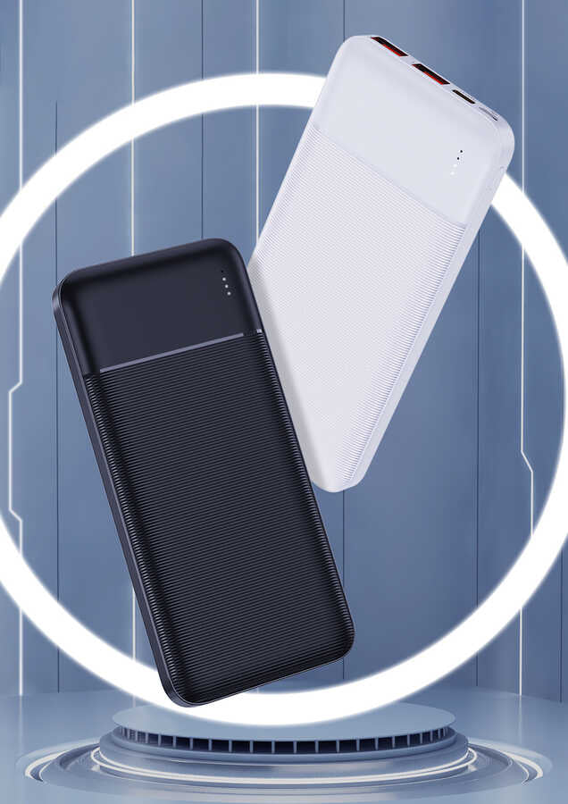 Wiwu JC-19 PD Hızlı Şarj Özellikli Şarj Göstergeli Powerbank 20W 10000mAh Beyaz