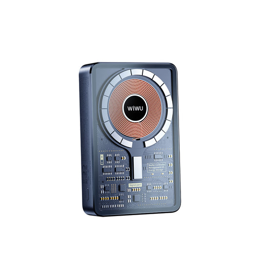 Wiwu JC-21 Hızlı Şarj Özellikli Şarj Göstergeli Standlı M-safe Wireless Powerbank 22.5W 10000mAh Siyah