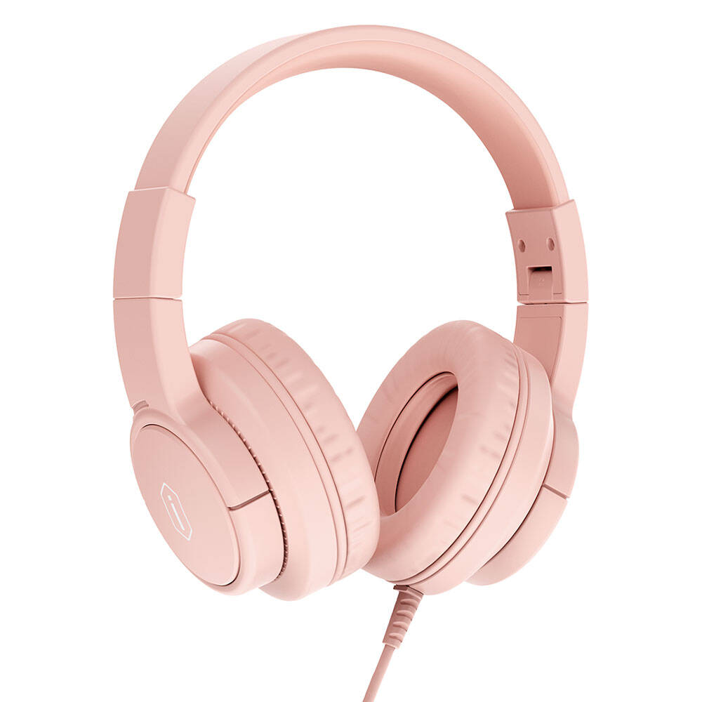 Wiwu KTD-01 Hi-Fi Ses Kaliteli Kablolu Katlanabilir 3.5mm Kulak Üstü Kulaklık Pembe