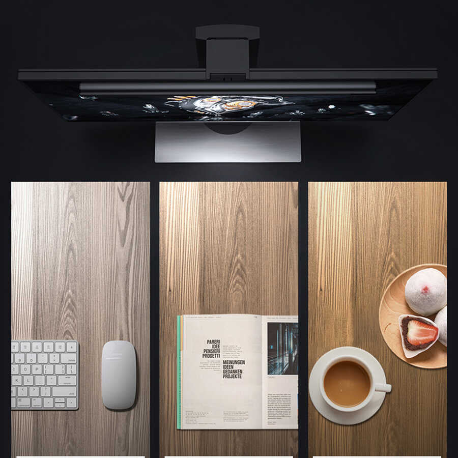 Wiwu L1 Uzaktan Kumandalı Ekran Üstü Aydınlatma Lambası Siyah