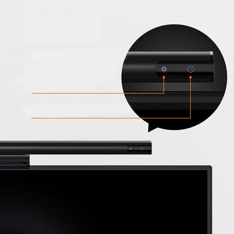 Wiwu L1 Uzaktan Kumandalı Ekran Üstü Aydınlatma Lambası Siyah