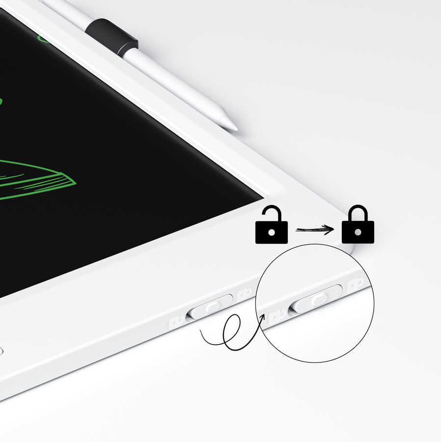 Wiwu LCD Drawing Board Kalemli Pilli Dokunmatik Çizim Tahtası 10 İnç Beyaz