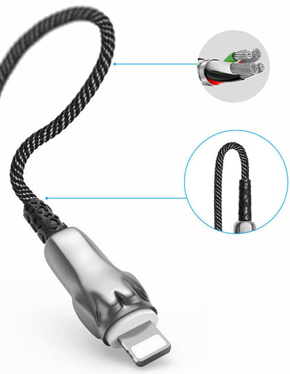 Wiwu Leopard Charging Synic Lightning Kablo Kırmızı