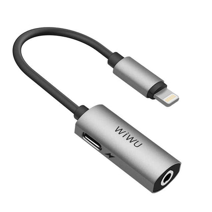 Wiwu LT01 Lightning Ses Adaptörü Gri