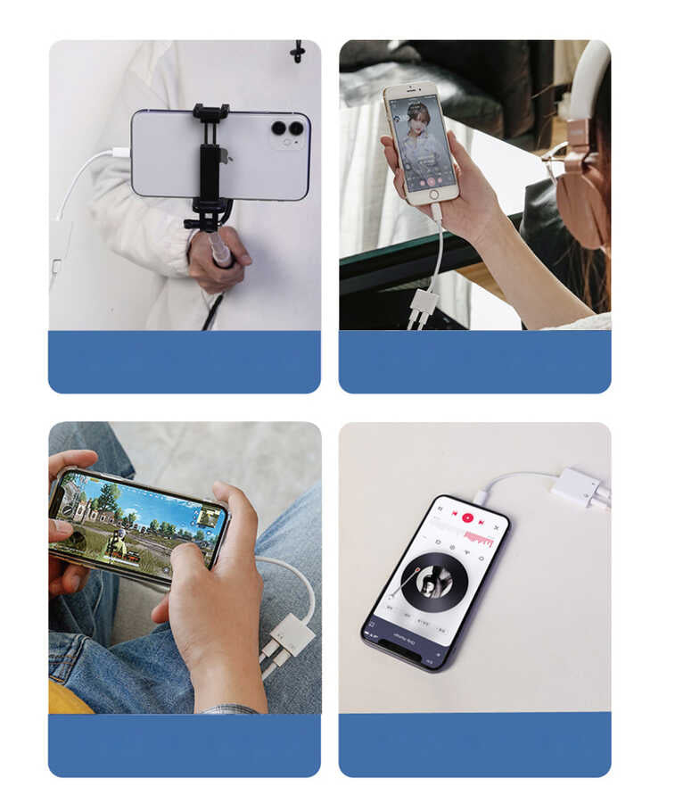 Wiwu LT01 Plus Lightning Ses Adaptörü Beyaz