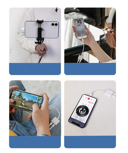 Wiwu LT01 Plus Lightning Ses Adaptörü Beyaz