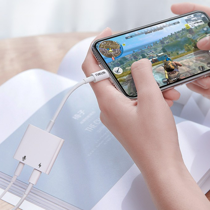 Wiwu LT01 Pro Lightning Ses Adaptörü Beyaz