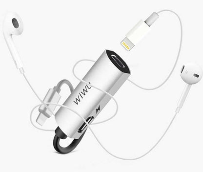 Wiwu LT02 Plus Lightning Ses Adaptörü Gri