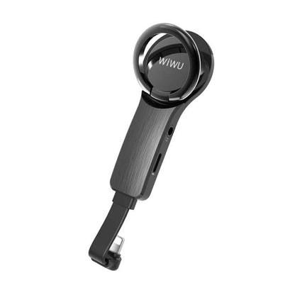 Wiwu LT05 Lightning Ses Adaptörü Siyah