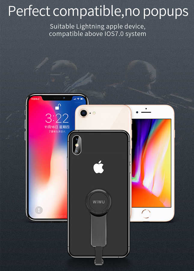 Wiwu LT05 Lightning Ses Adaptörü Siyah