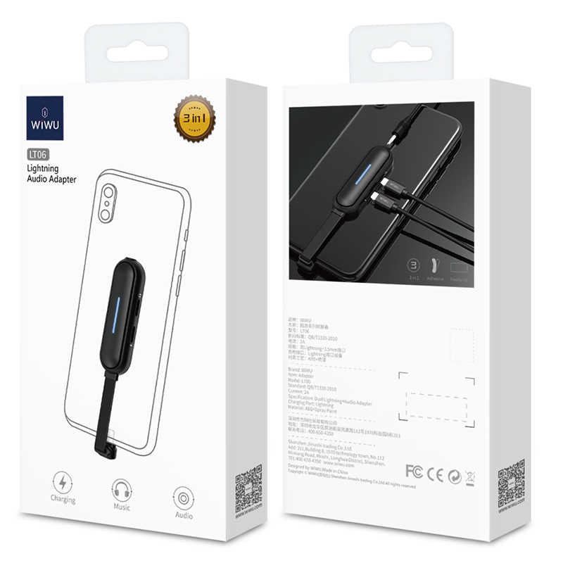 Wiwu LT06 Lightning Ses Adaptörü Gümüş