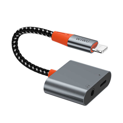 Wiwu LT07 Lightning To 3.5mm Aux Çevirici Ses Adaptörü Gri