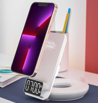 Wiwu M11 4 in 1 Kablosuz Şarj Standı Beyaz