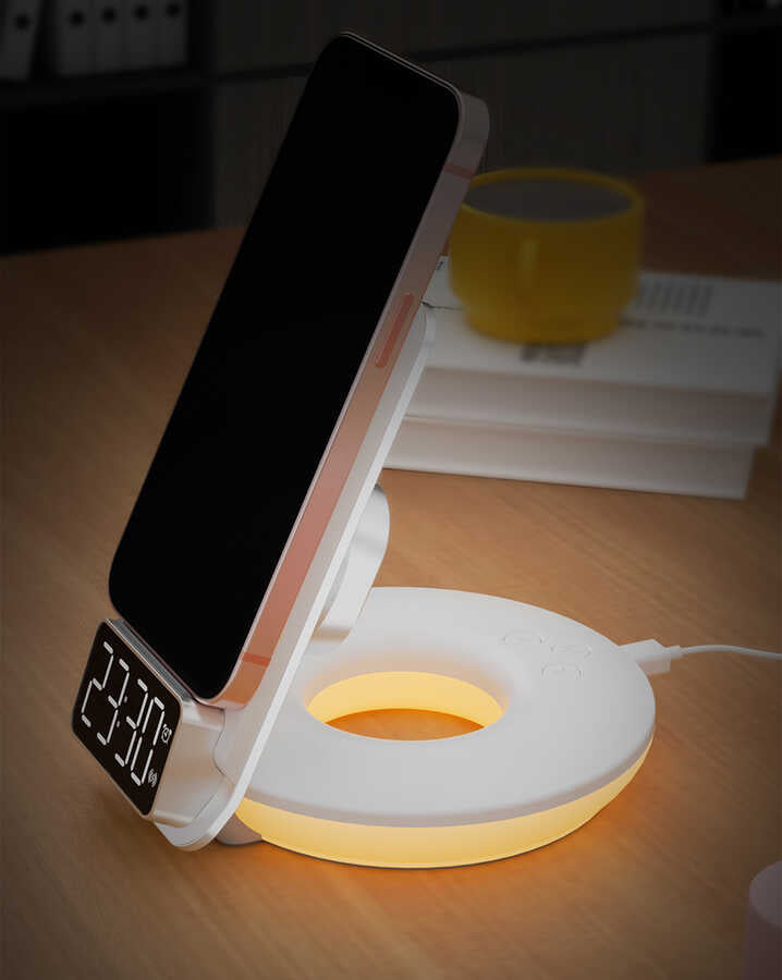 Wiwu M11 4 in 1 Kablosuz Şarj Standı Beyaz