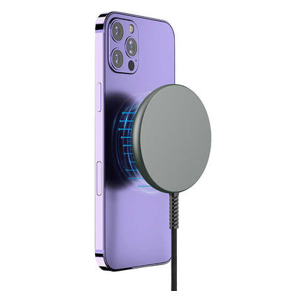 Wiwu M14 Intelligent Wireless Magnetik Şarj Ultra İnce Şeffaf 15W Android iOS Destekli Siyah