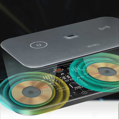 Wiwu M15 Mıknatıslı Kablosuz Şarj Standı 15+15W Max. Gri