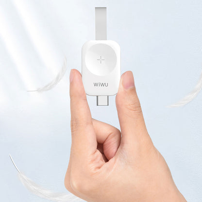 Wiwu M16 Pro Akıllı Saat Mini Wireless Magnetik Şarj Aleti 2.5W Beyaz