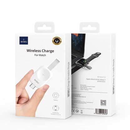 Wiwu M16 Pro Akıllı Saat Mini Wireless Magnetik Şarj Aleti 2.5W Beyaz