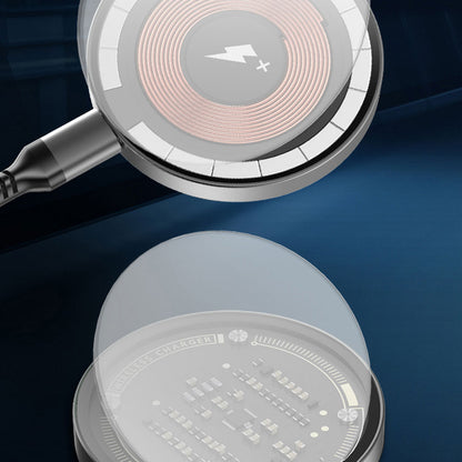 Wiwu M17 Magnetik Intelligent Transparan Wireless Şarj Ultra İnce Şeffaf 15W Android iOS Destekli Siyah