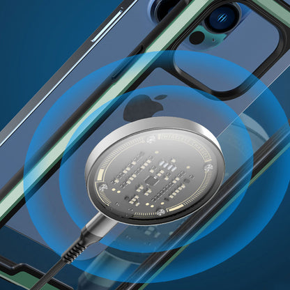 Wiwu M17 Magnetik Intelligent Transparan Wireless Şarj Ultra İnce Şeffaf 15W Android iOS Destekli Siyah