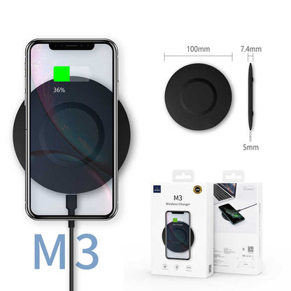 Wiwu M3 Wireless Magnetik Şarj 15W iOS Android Destekli Siyah