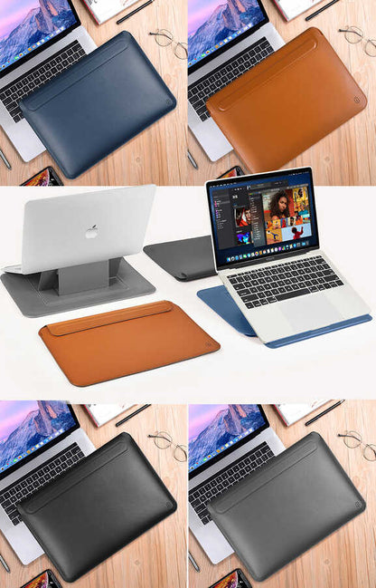 Apple Macbook 13.3' New Pro Wiwu Macbook Skin Pro Portable Stand Kılıf Mavi
