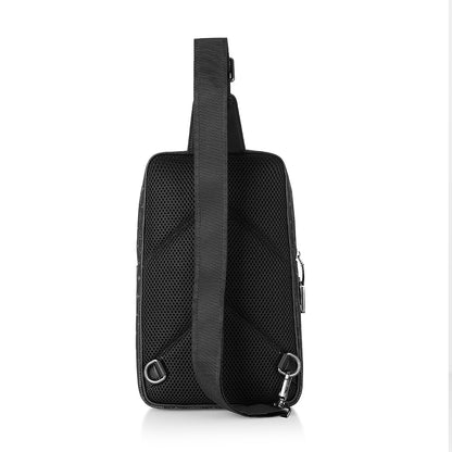 Wiwu Master Fingerprint Lock Serisi Parmak İzi Kilitli Suya Dayanıklı Çapraz Vücut Çantası Siyah