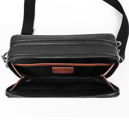 Wiwu Master Genuie Leather Serisi Parmak İzi Kilitli Çok Fonksiyonlu Deri Çapraz Vücut Çantası