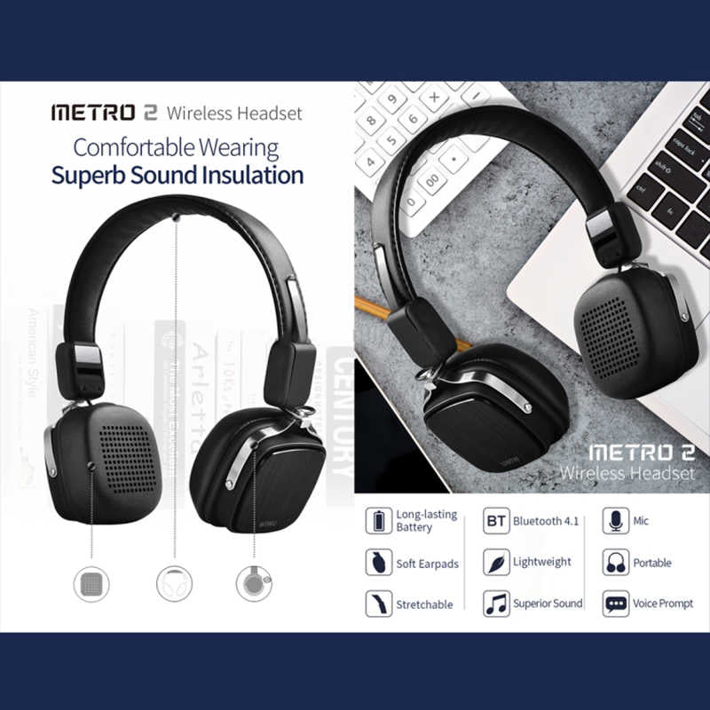 Wiwu Metro 2 Bluetooth Kulaklık Gri