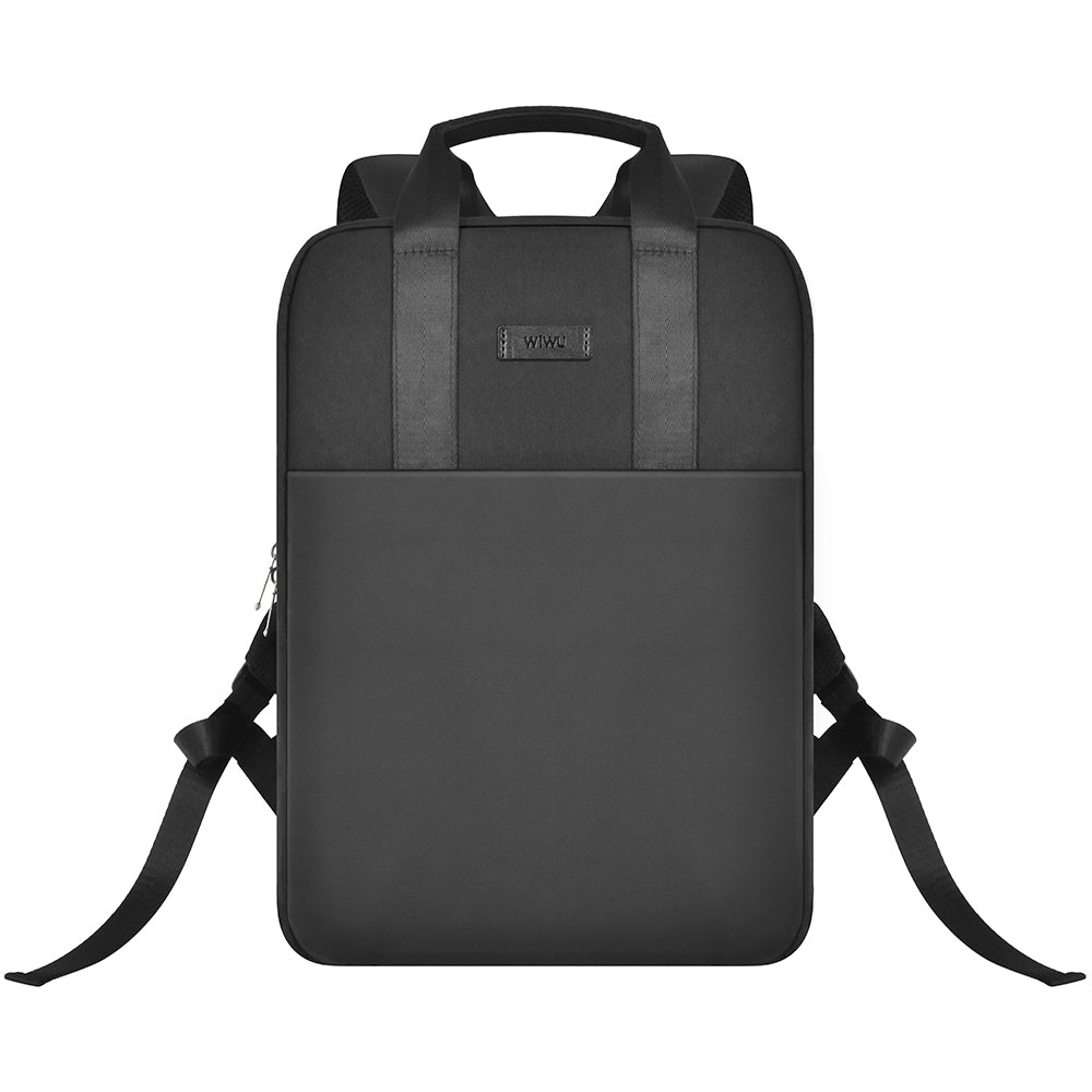 Wiwu Minimalist Çok Fonksiyonlu Su Geçirmez Polyester Kumaş Seyehat Sırt Çantası Siyah