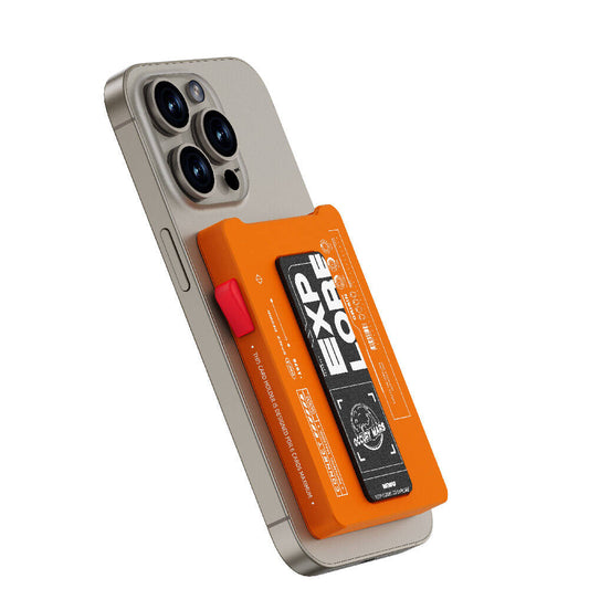 Wiwu MW-002 Pop-Up Buton Tasarımlı 6 Hazneli Magnetik Standlı Kartlık Gri