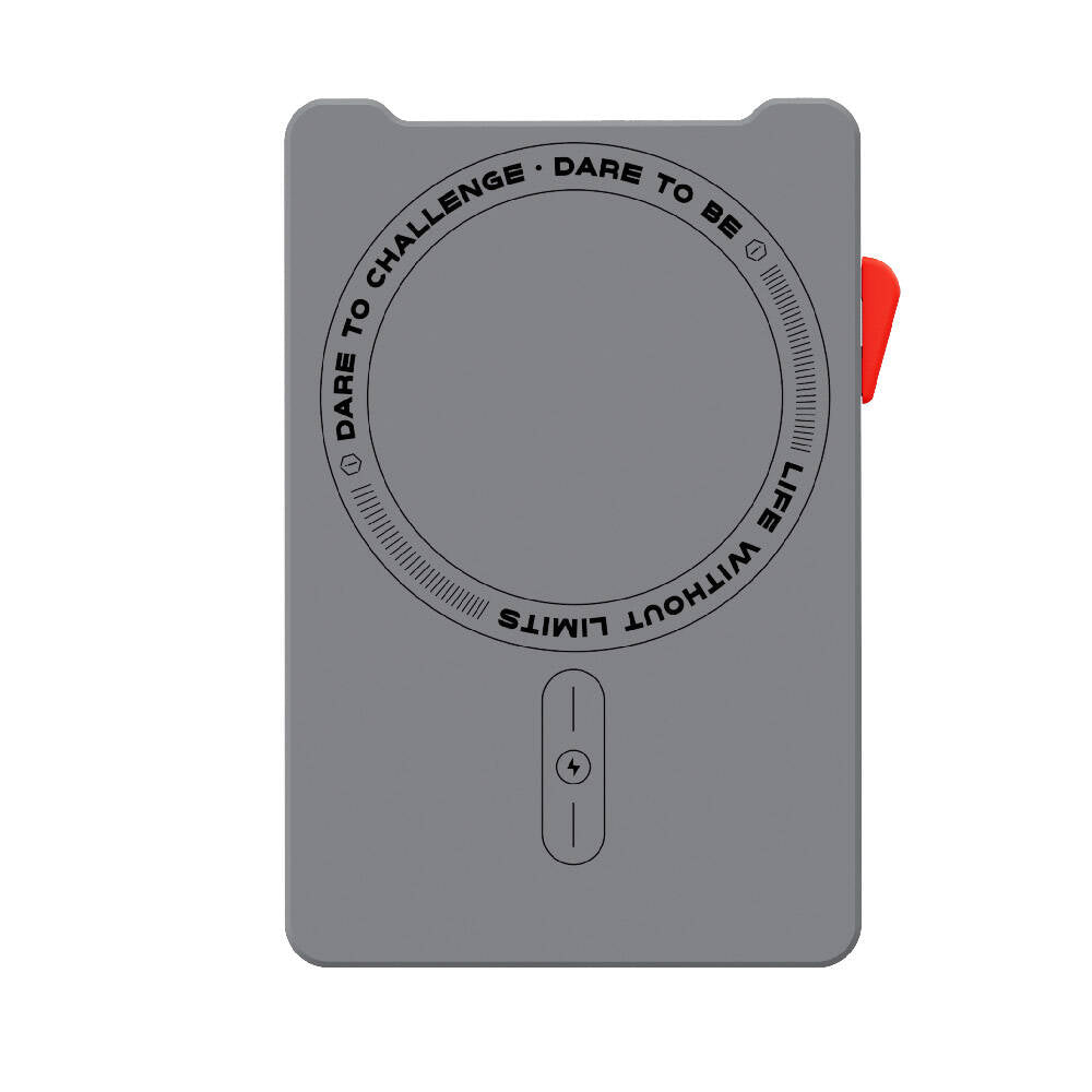 Wiwu MW-002 Pop-Up Buton Tasarımlı 6 Hazneli Magnetik Standlı Kartlık Gri