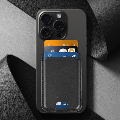 Wiwu MW-003 Mag Wallet Standlı Magnetik Kartlık Siyah Karbon