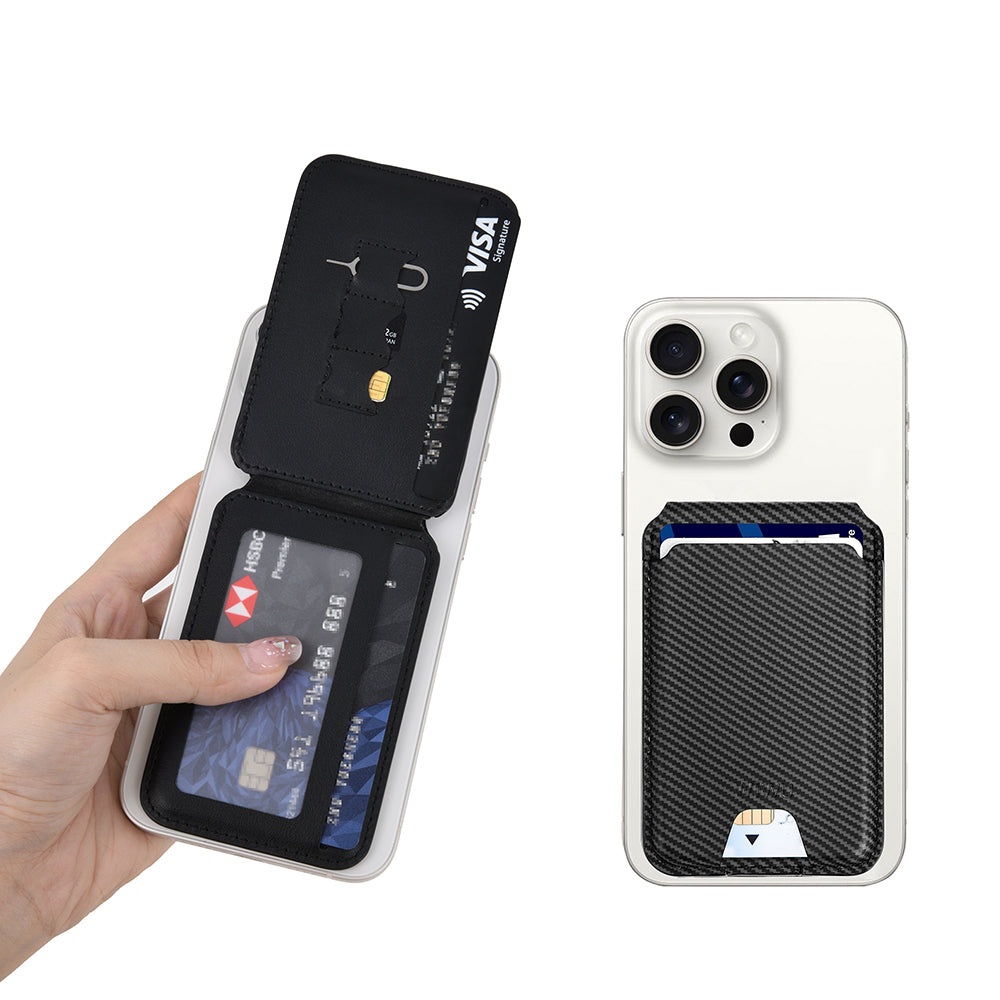 Wiwu MW-003 Mag Wallet Standlı Magnetik Kartlık Siyah