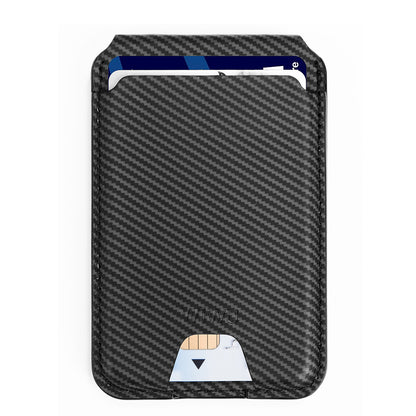 Wiwu MW-003 Mag Wallet Standlı Magnetik Kartlık Siyah Karbon