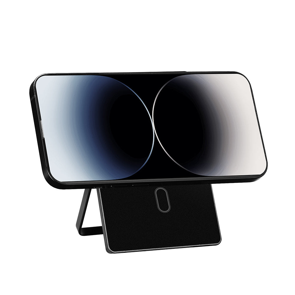 Wiwu MW-007 Warriors Pop-Up Buton Tasarımlı Magnetik Aramid Fiber Metal Standlı Kartlık Siyah