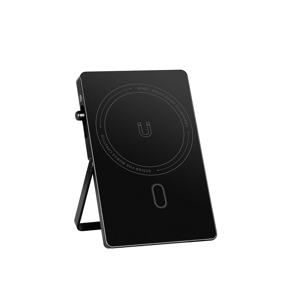 Wiwu MW-007 Warriors Pop-Up Buton Tasarımlı Magnetik Aramid Fiber Metal Standlı Kartlık Titanyum