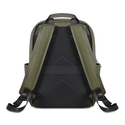 Wiwu Osun Serisi Metal Logolu PU Deri Laptop Sırt Çantası Yeşil