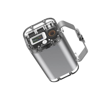 Wiwu P003 Dijital Ekranlı Fenerli SOS İşlevli Taşınabilir Powerbank 40000mAh 100W IP67 Gri