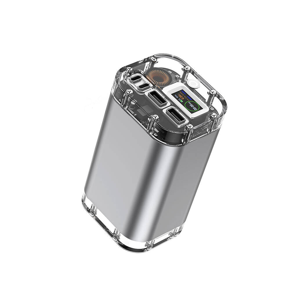 Wiwu P003 Dijital Ekranlı Fenerli SOS İşlevli Taşınabilir Powerbank 40000mAh 100W IP67 Gri