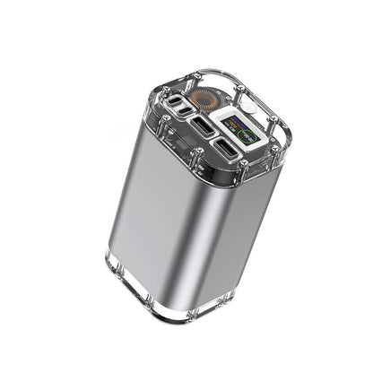 Wiwu P003 Dijital Ekranlı Fenerli SOS İşlevli Taşınabilir Powerbank 40000mAh 100W IP67 Gri