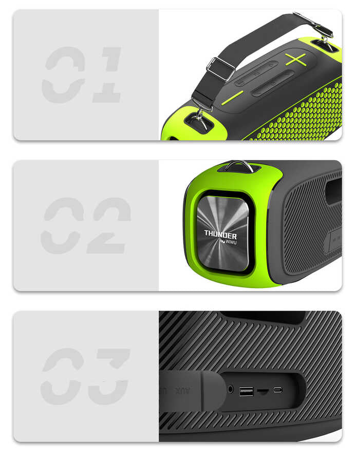 Wiwu P16 Max Bluetooth Speaker Hoparlör Yeşil