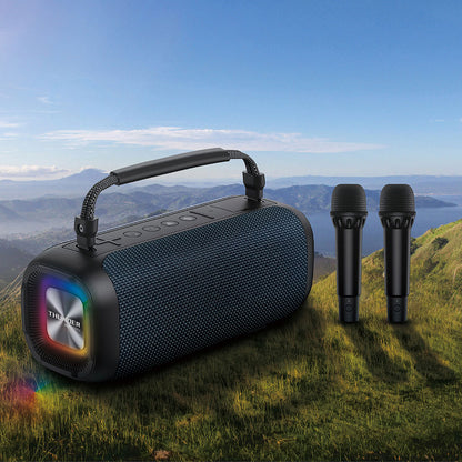 Wiwu P17 Çift Mikrofonlu Thunder Bluetooth Speaker Hoparlör TF Card/Flash Disk Suya Dayanıklı V5.3 Lacivert