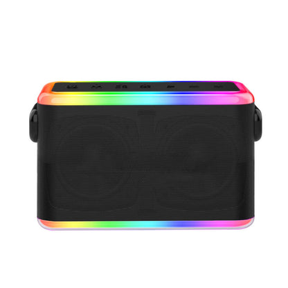 Wiwu P18 Thunder Bluetooth Speaker Hoparlör ve Karaoke Bluetooth Çift Mikrofon Siyah