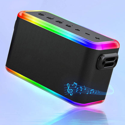 Wiwu P18 Thunder Bluetooth Speaker Hoparlör ve Karaoke Bluetooth Çift Mikrofon Siyah