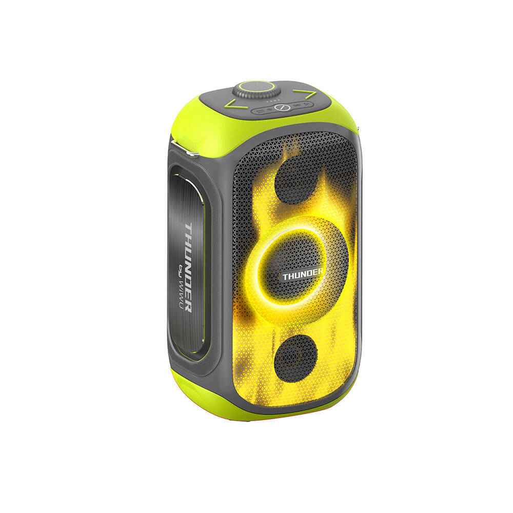 Wiwu P20 Thunder Bluetooth Speaker Hoparlör ve Karaoke Bluetooth Mikrofon Siyah-Yeşil